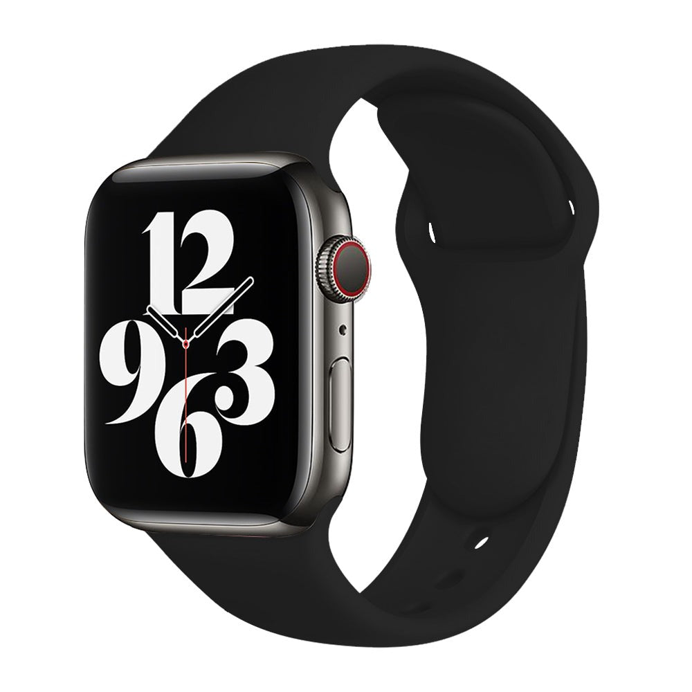 Soft Silicone Sport Strap for Apple Watch Black / For 38MM or 40MM or 41MM / S/M - Simply Eccentric