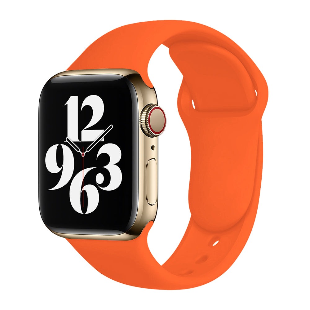 Soft Silicone Sport Strap for Apple Watch Orange / For 38MM or 40MM or 41MM / S/M - Simply Eccentric