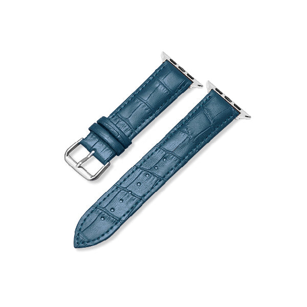 Leather Crocodile Strap for Apple Watch Blue / For 38MM or 40MM or 41MM - Simply Eccentric