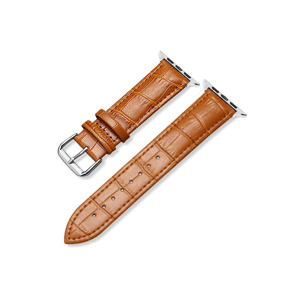 Leather Crocodile Strap for Apple Watch Brown / For 38MM or 40MM or 41MM - Simply Eccentric