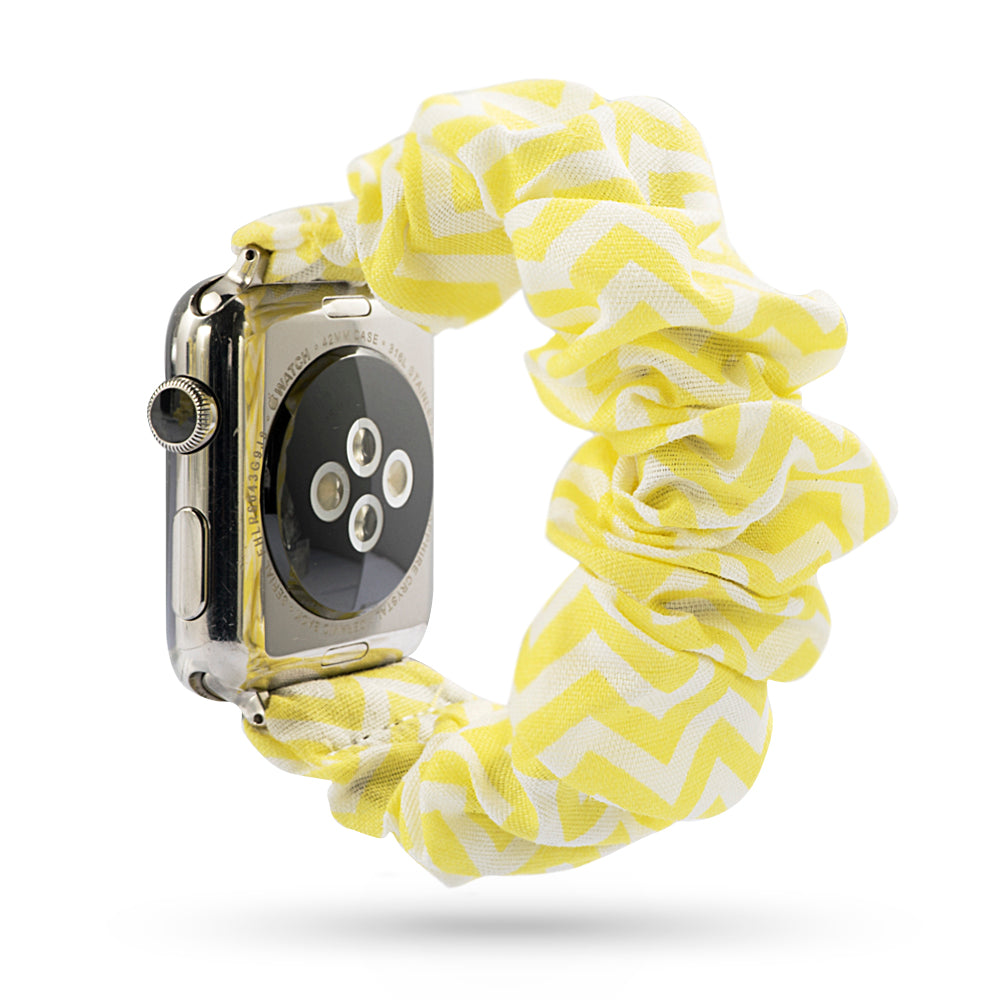 Scrunchie Strap for Apple Watch Yellow Waves / For 38MM or 40MM or 41MM - Simply Eccentric
