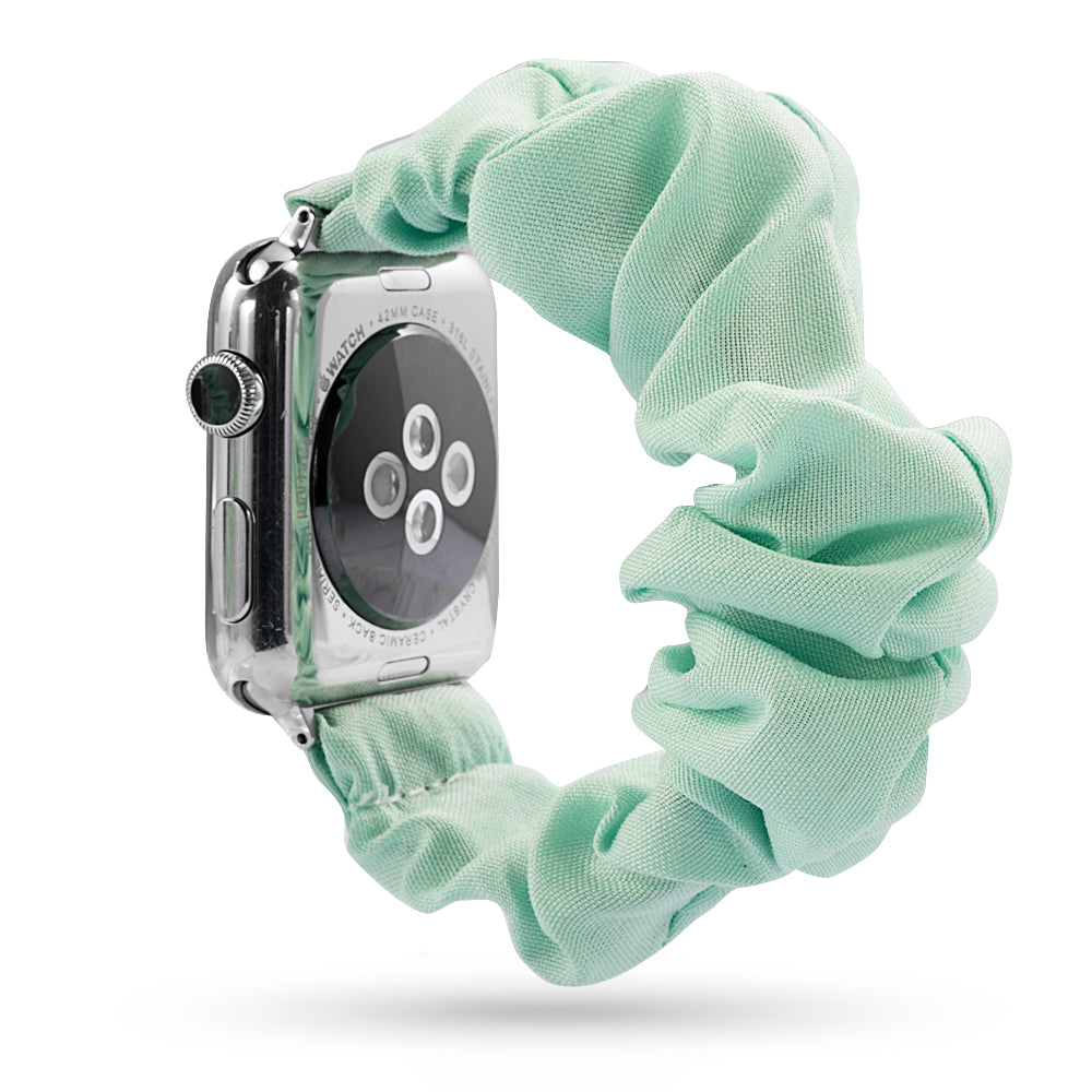 Scrunchie Strap for Apple Watch Light Green Satin / For 38MM or 40MM or 41MM - Simply Eccentric