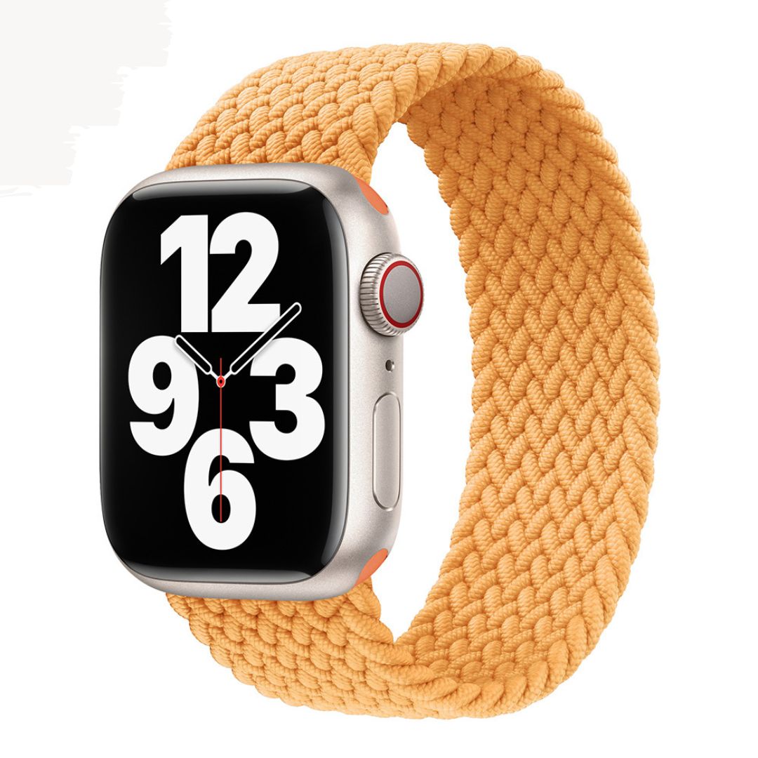 Braided Solo Loop Strap For Apple Watch Mustard / For 38MM or 40MM or 41MM / S size - Simply Eccentric
