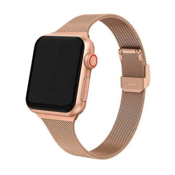 Thin Milanese Strap For Apple Watch Rose Gold / For 38MM or 40MM or 41MM - Simply Eccentric