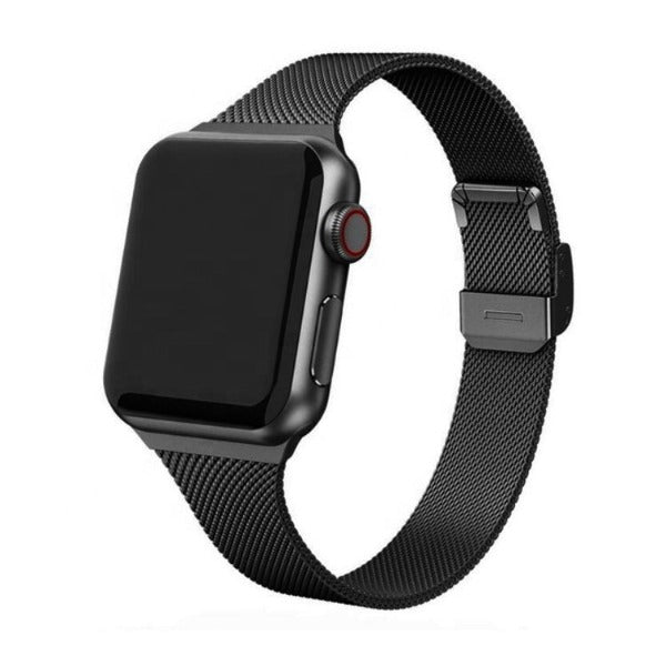 Thin Milanese Strap For Apple Watch Black / For 38MM or 40MM or 41MM - Simply Eccentric