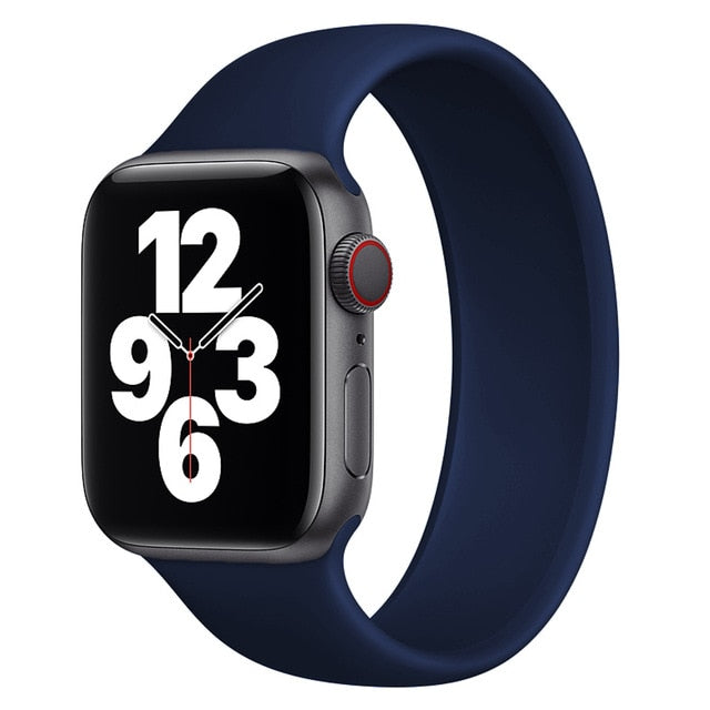 Solo Loop Silicone Strap For Apple Watch Dark Blue / For 38MM or 40MM or 41MM / S 130-150mm - Simply Eccentric