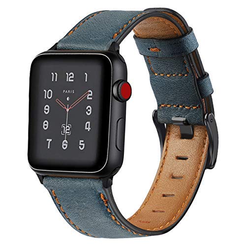 Vintage Leather Strap For Apple Watch Blue / For 38MM or 40MM or 41MM - Simply Eccentric