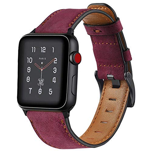 Vintage Leather Strap For Apple Watch Rose Red / For 38MM or 40MM or 41MM - Simply Eccentric