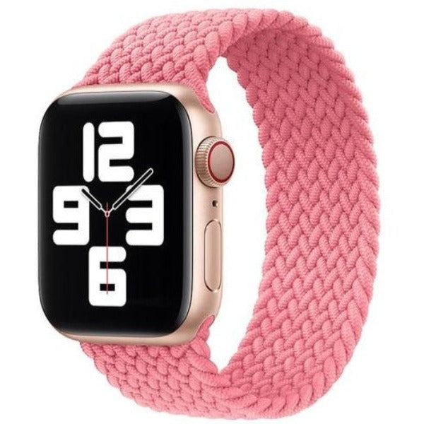 Braided Solo Loop Strap For Apple Watch Pink Punch / For 38MM or 40MM or 41MM / S size - Simply Eccentric