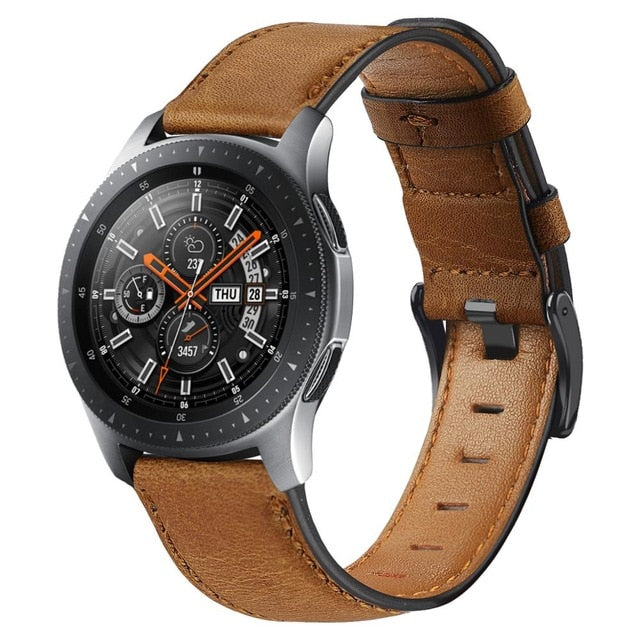Leather Strap for Samsung Galaxy watch Brown / 20MM / 1 - Simply Eccentric