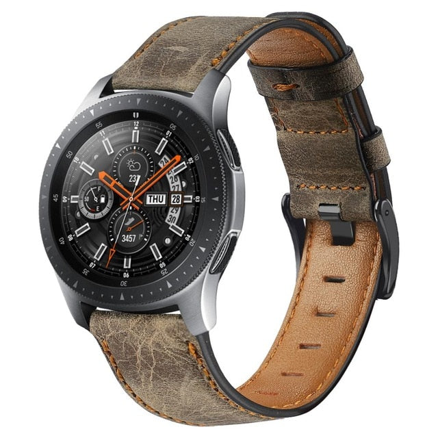 Leather Strap for Samsung Galaxy watch Coffee / 20MM / 1 - Simply Eccentric
