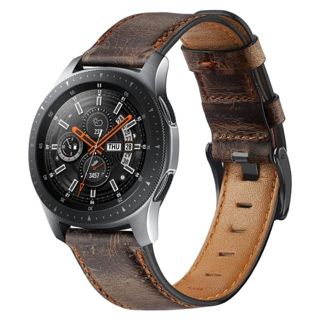 Leather Strap for Samsung Galaxy watch Deep Brown / 20MM / 1 - Simply Eccentric