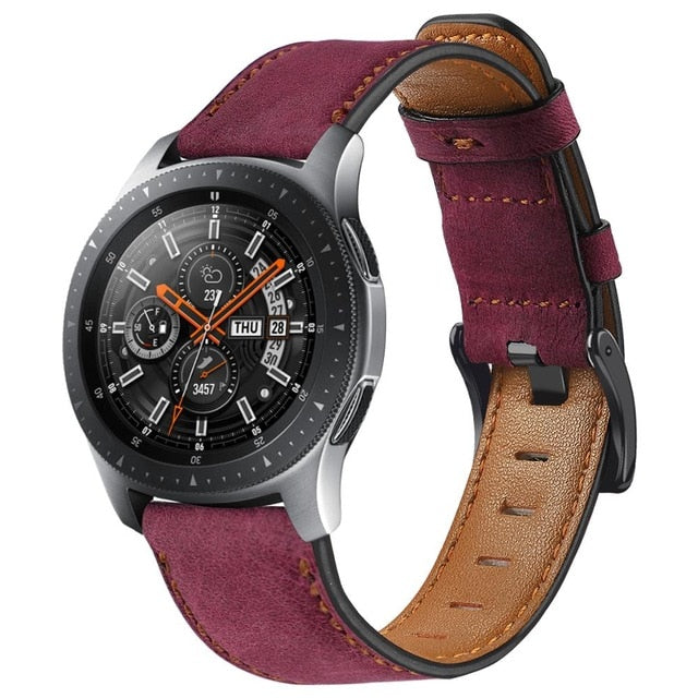 Leather Strap for Samsung Galaxy watch Rose Red / 20MM / 1 - Simply Eccentric