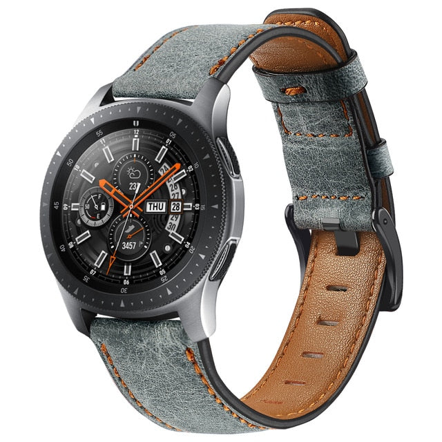 Leather Strap for Samsung Galaxy watch Grey / 20MM / 1 - Simply Eccentric