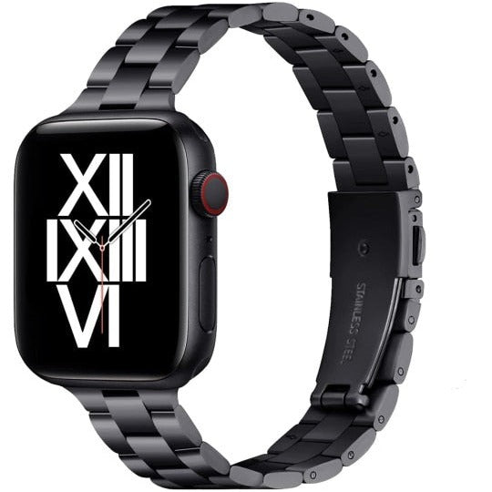 Thin Metal Strap for Apple Watch Black / For 38MM or 40MM or 41MM - Simply Eccentric